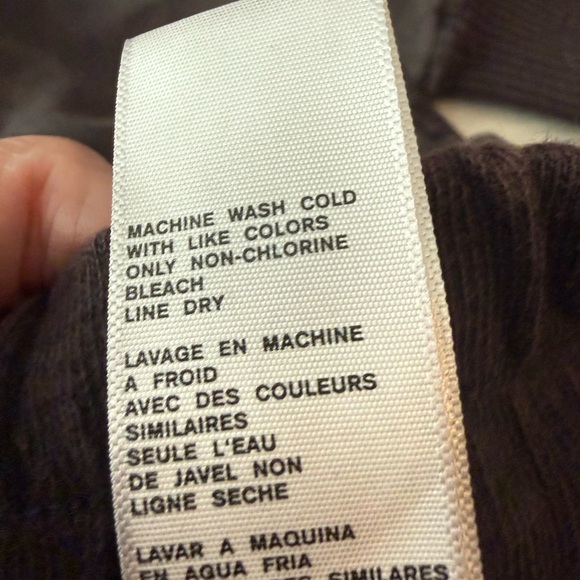 James Perse Mixed Media Jogger Pants Women Size 3 Large Carbon Cotton Drawstring - Picture 5 of 6